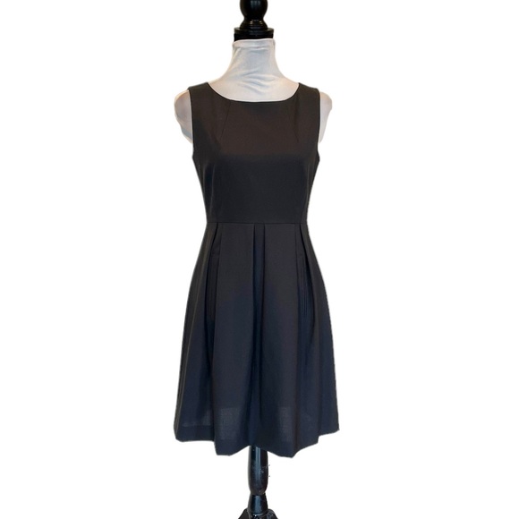 Theory Dresses & Skirts - Theory black wool blend sleeveless aline pleated waist with pockets dress size 8
